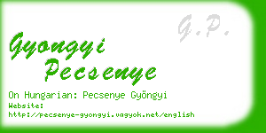 gyongyi pecsenye business card